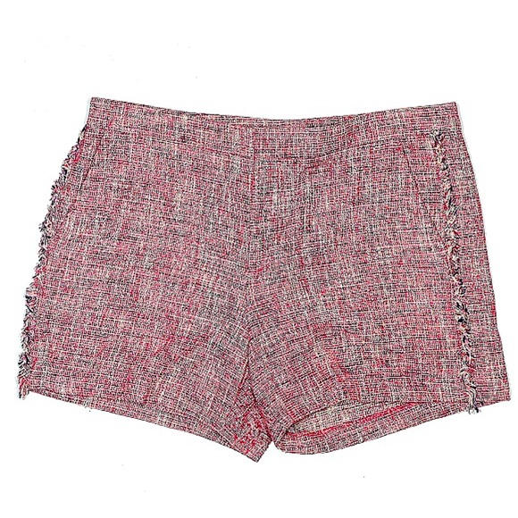Banana Republic Pants - BANANA REPUBLIC Shorts Pink Red Size 12 Woven Fringe Pockets